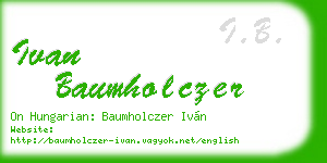 ivan baumholczer business card